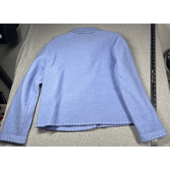 Talbots Sweater Knit Sz S Wool Cardigan Jacket Lavender  Casual Top Petite - Picture 9 of 9